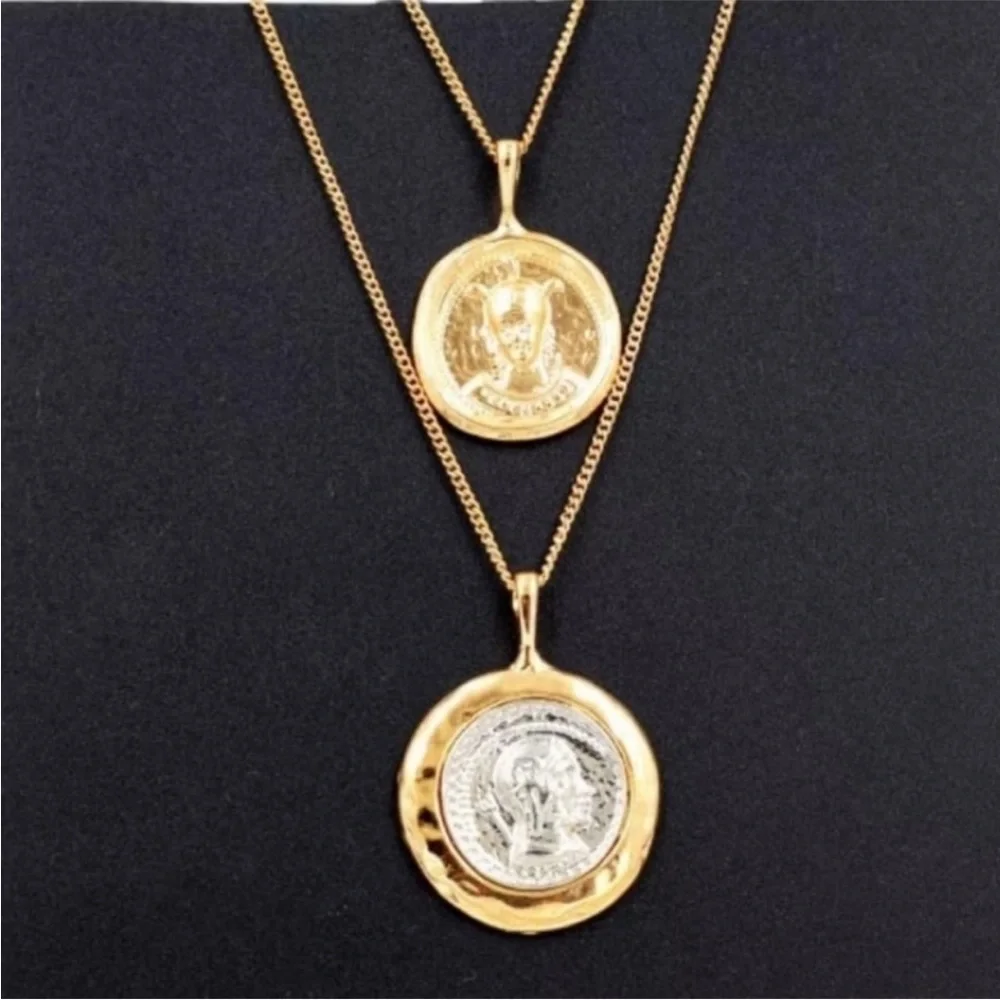 NEW Vintage gold / silver coins necklace - Picture 2 of 2